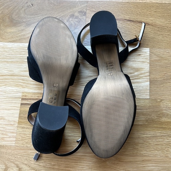 NWT SUPER COMFY Brawn’s women’s platform suede sandals. Black. Size 10. UK 40. - Picture 4 of 11